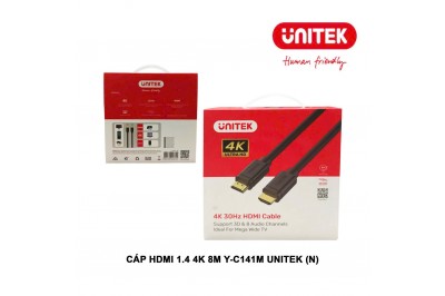 CÁP HDMI V1.4 4K & 3D HIỆU UNITEK YC141M - DÀI 8M